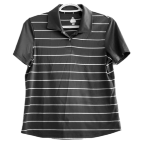 Bolle Gray & White Striped Tennis Shirt Sz S